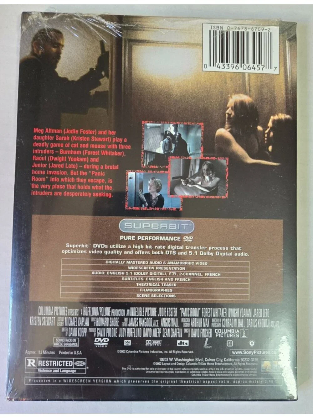 Panic Room (Superbit Collection) - DVD - Jodie Foster*** New Sealed***